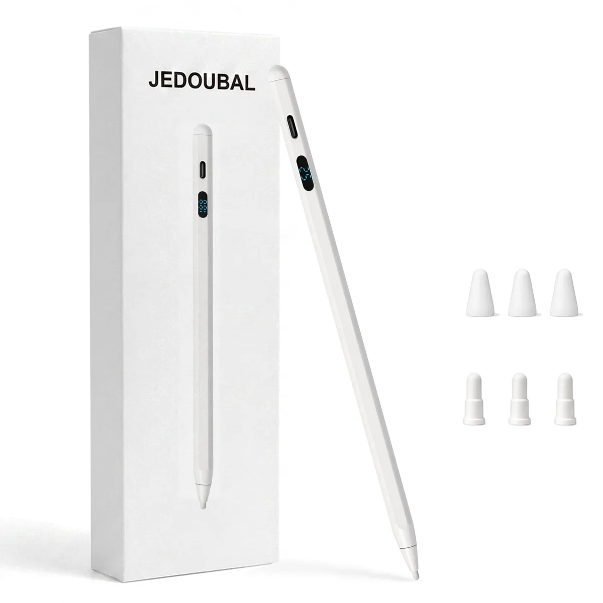 JEDOUBAL Active Stylus Pen with LED Display White — product photo