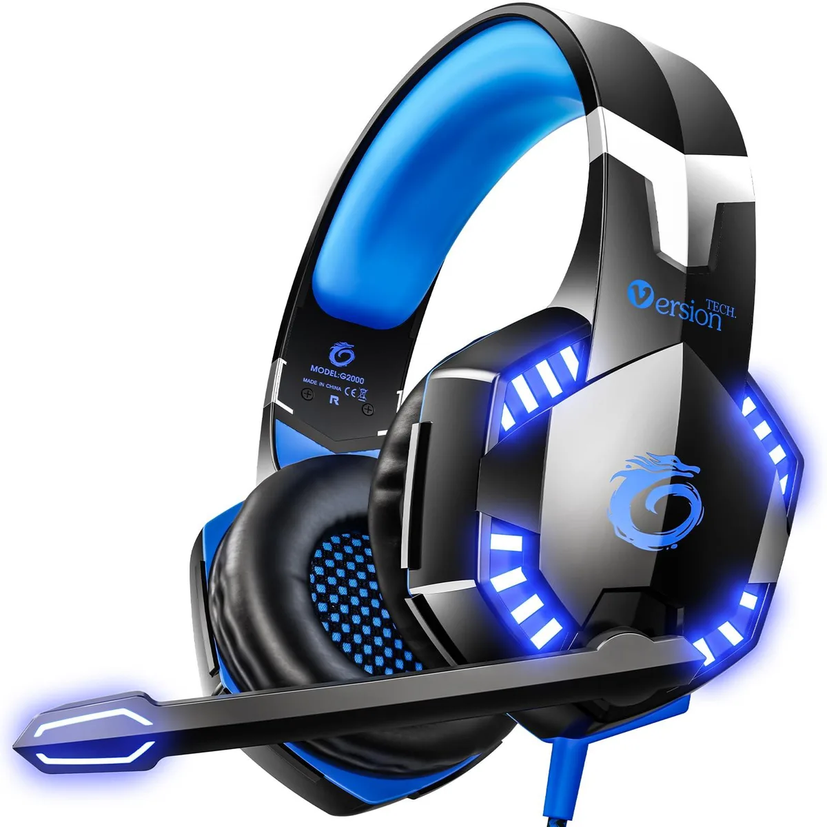  Ion G2000 ABX-BL006 Over-Ear Gaming Headset Blue/Black 50mm 40ohm 3.5mm Active Noise Cancellation — product photo