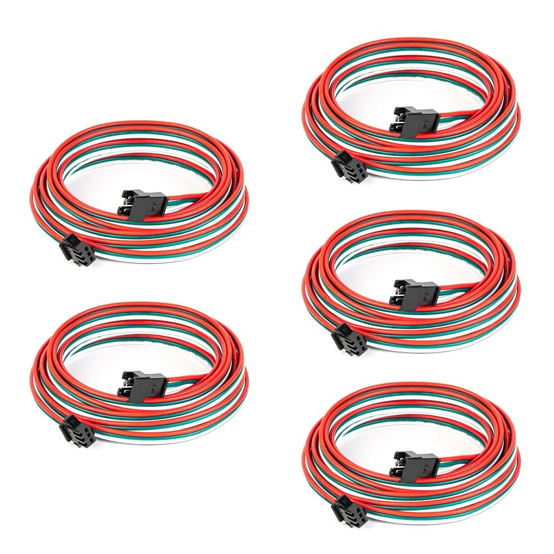 KEHIPI KEHIPI 3PIN-SM-20AWG-150CM-MF-5P 5-pack 3-pin JST SM 20AWG 1.5m extension cable — product photo