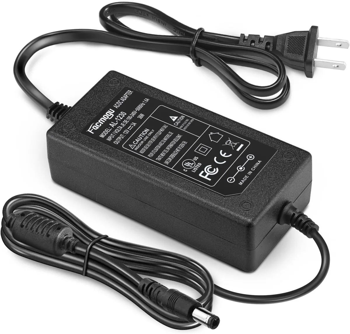 BASEUS BASEUS 12V 3A 36W AC Adapter 5.5x2.5mm 5.5x2.1mm — product photo