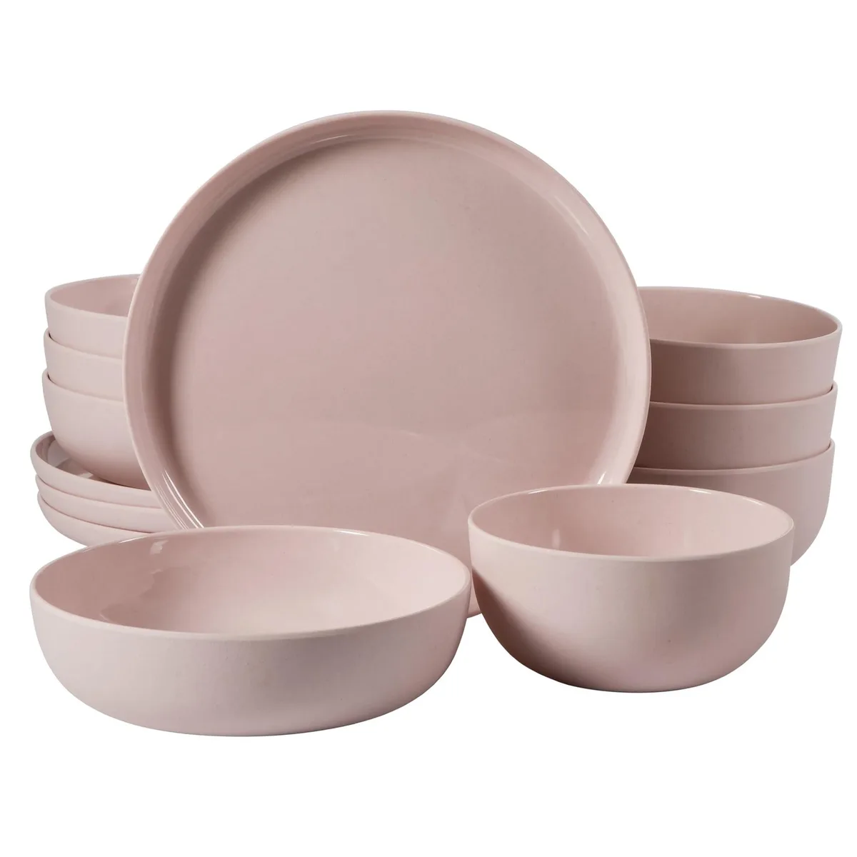 Gibson Home Gibson Home Candy Skies 12 Piece Melamine Dinnerware Set Pink — product photo