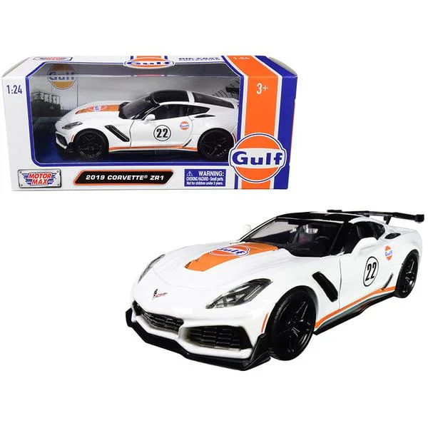 MOTORMAX MOTORMAX 2019 Chevrolet Corvette ZR1 #22 Gulf Oil 1/24 Diecast — product photo