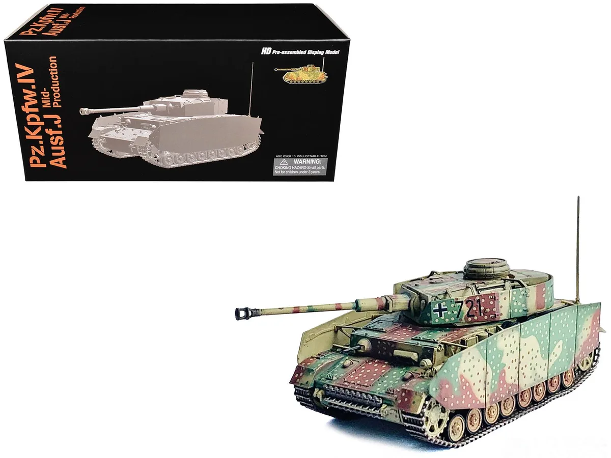 Dragon Models Dragon Models Pz.Kpfw.IV Ausf.J Mid Production "Western Front" #721 1/72 Hobby Collectible — product photo