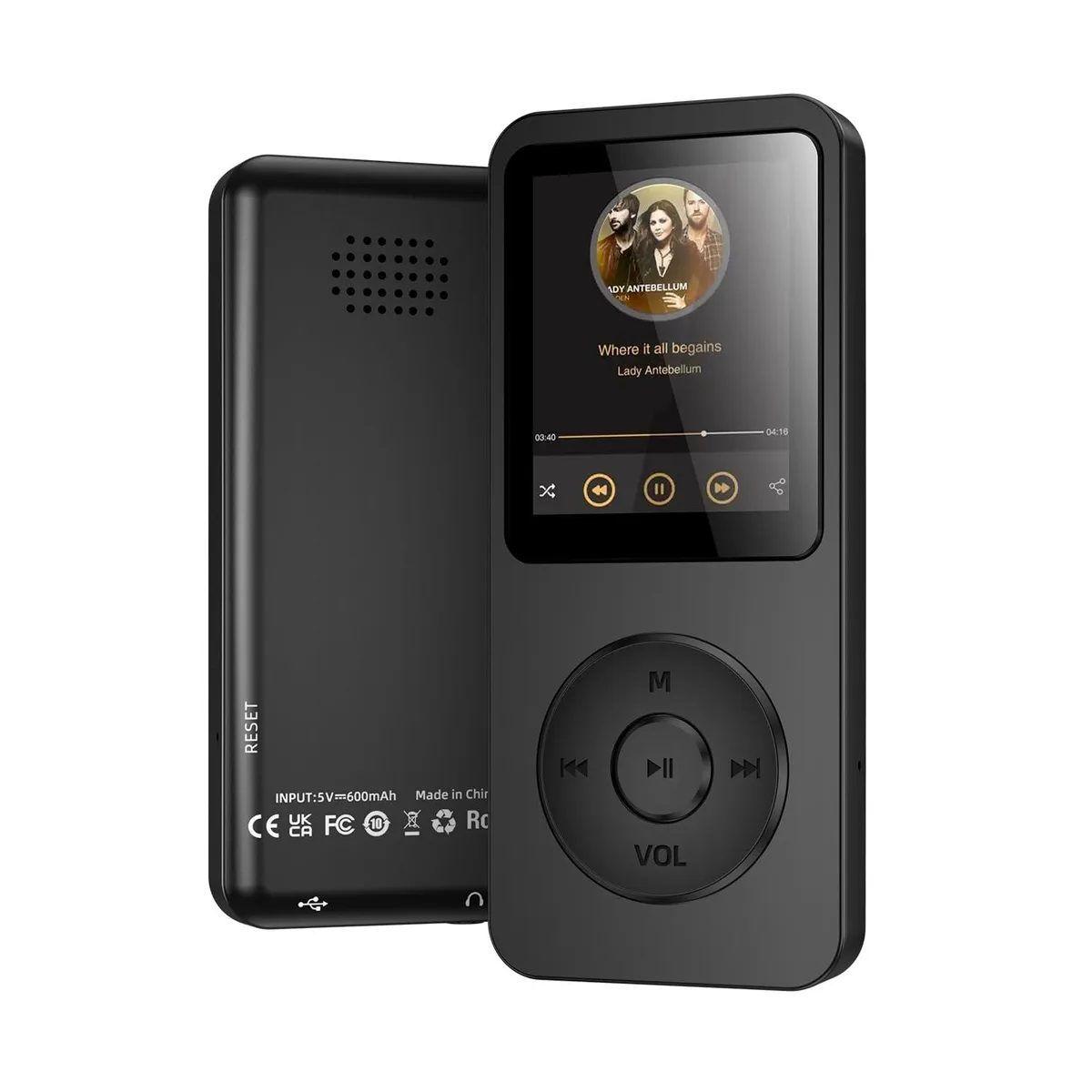  KeenPlus 01A 64GB MP3 Player Bluetooth 5.3 1.8" Black — product photo