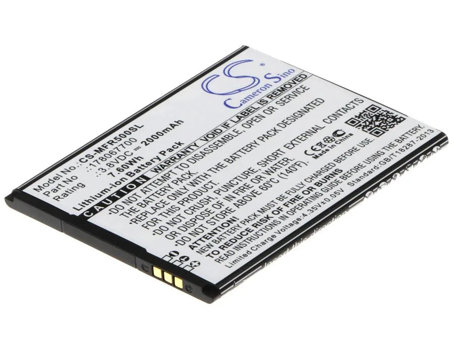 Cameron &amp; Co Cameron &amp; Co DS-CS-MFR500SL cell phone battery 3.8V 2000mAh — product photo