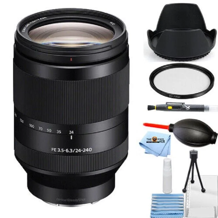 Sony Sony FE 24-240mm f/3.5-6.3 OSS Lens SEL24240 with Essential UV Filter Bundle — product photo