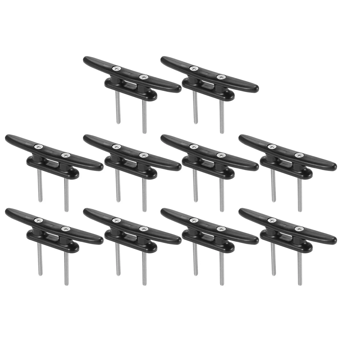 Unique-Bargains Unique-Bargains 10pcs 100mm Black Nylon Boat Cleats with Hardware — product photo