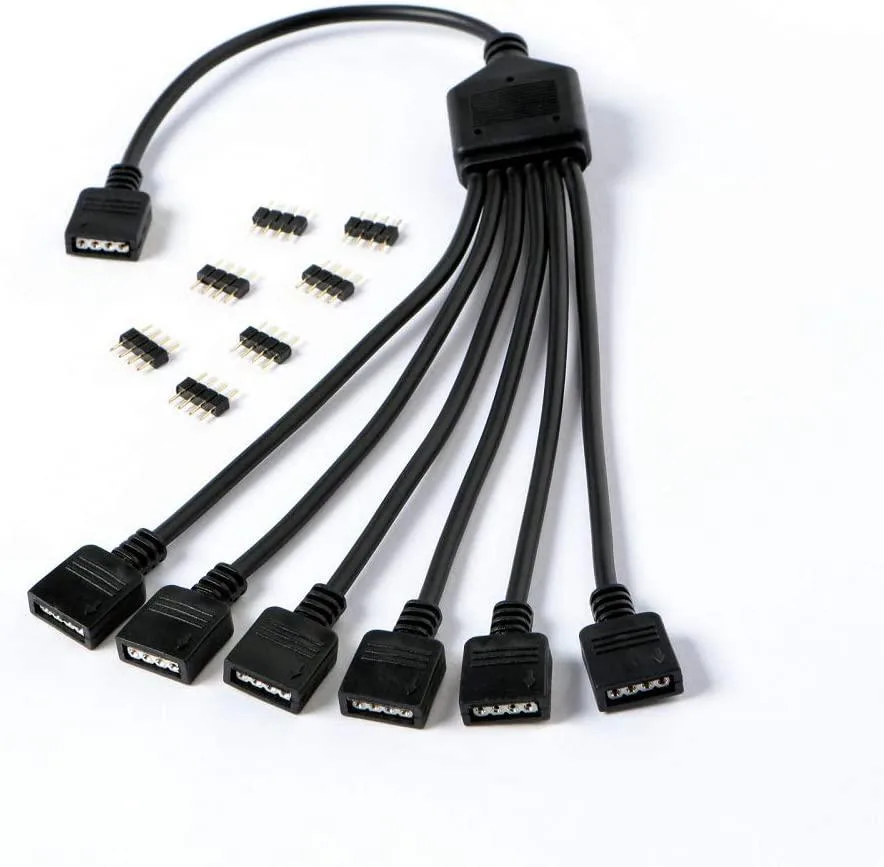 GELID SOLUTIONS GELID SOLUTIONS 1-to-6 RGB Splitter Cable 11.8 inch — product photo