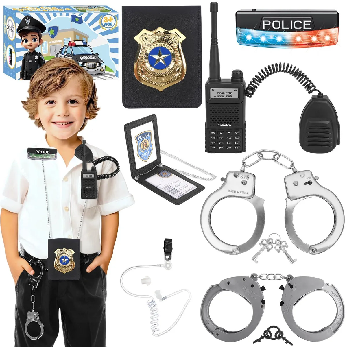  IVENRXIU Police Dress-Up Set with 13 Accessories — product photo