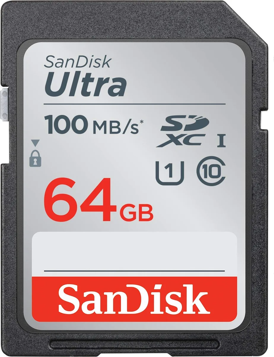 SanDisk SanDisk SDSDUNR-064G CVK 64GB SDXC Class 10 100MB/s memory card — product photo