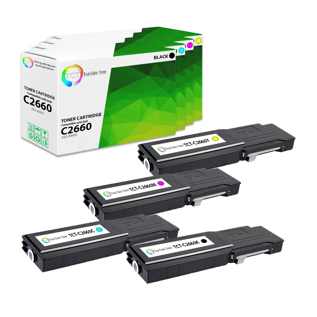 True Color Toner True Color Toner 2660 4-pack toner cartridge set — product photo