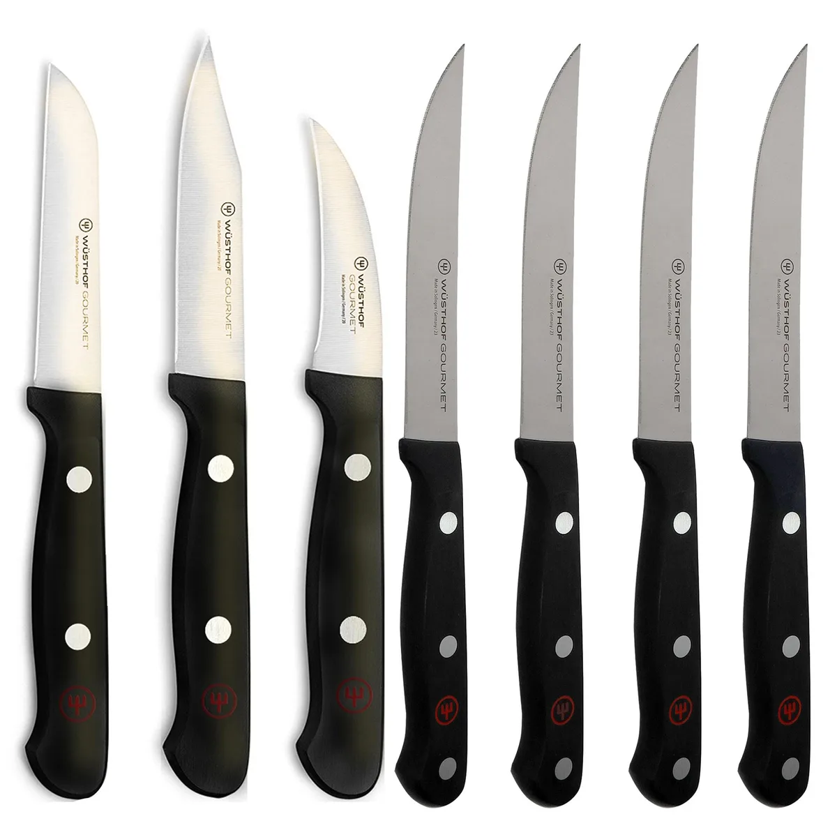 Wusthof Wusthof Gourmet 3-Piece Paring &amp; 4-Piece Steak Knife Set 1125060403 — product photo