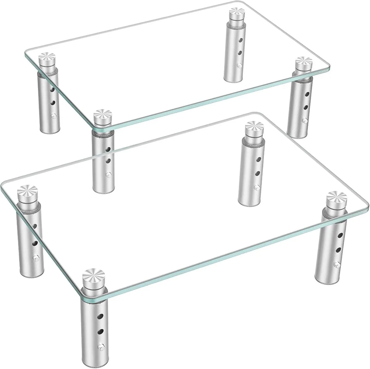 PISKEKAT PISKEKAT 2 Pack Monitor Stand Riser 3 Height Adjustable Server Rack — product photo