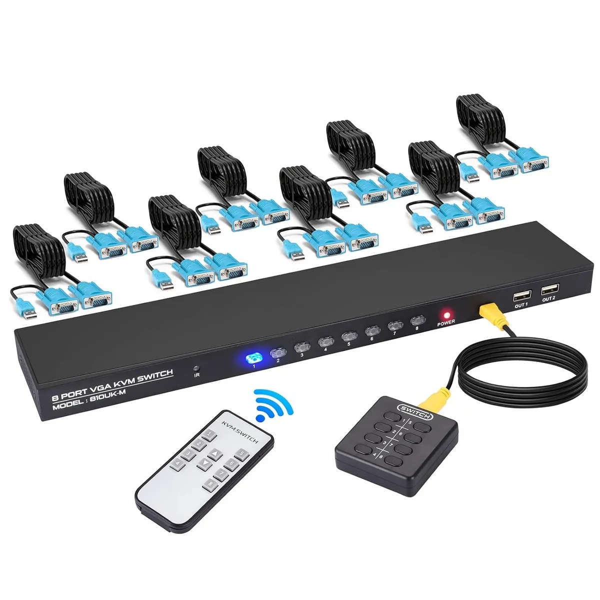 suranus suranus 8-Port USB VGA KVM Switch 1920x1440 — product photo