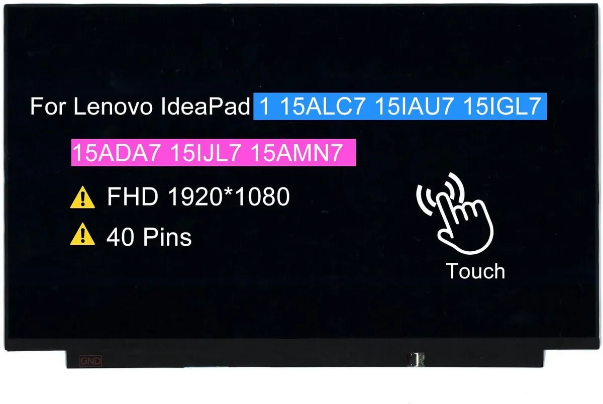 NUOLAISUN NUOLAISUN 15.6" FHD Touch Laptop Screen 1920x1040 40-pin — product photo