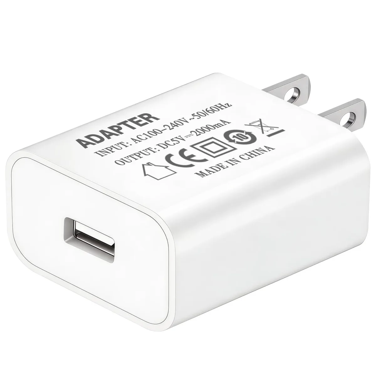  TBQBCYO CA-15T-US USB Charger 5V 2A White US Plug — product photo