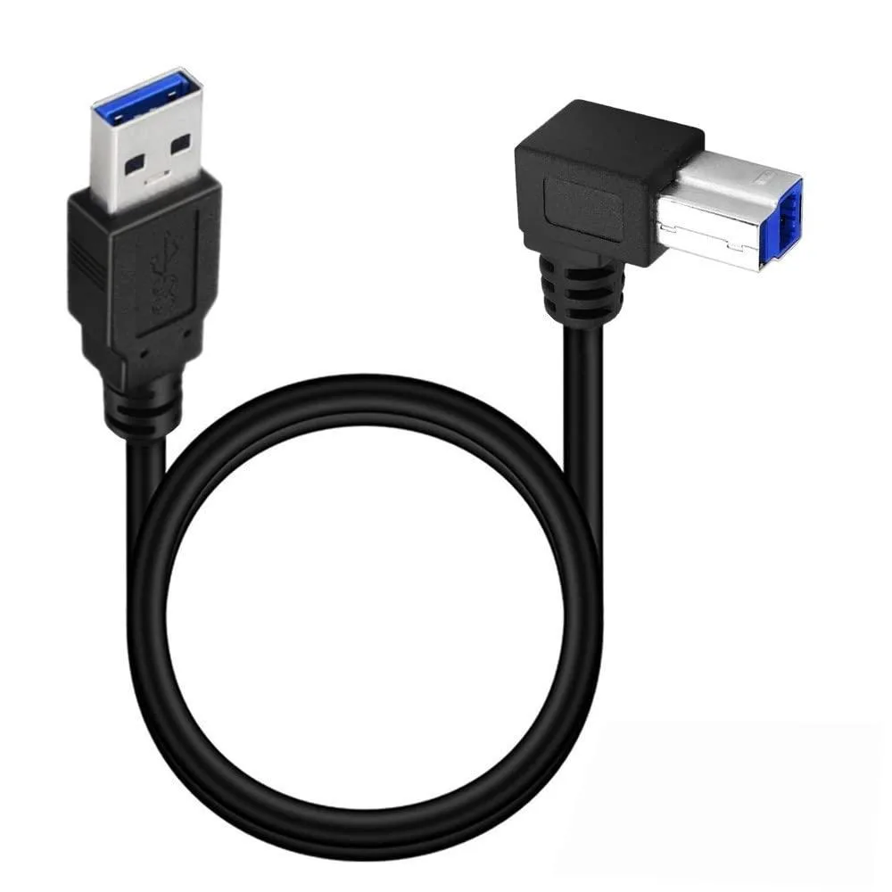 TeKit TeKit USB 3.0 Type A to 90° Type B cable 1.6ft — product photo