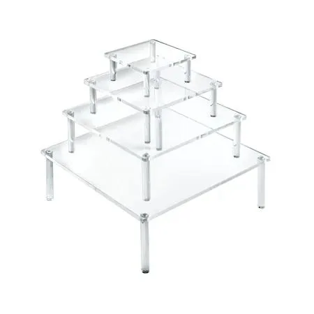 Azar Displays Azar Displays 515308 4-Piece Acrylic Square Riser Set food service — product photo