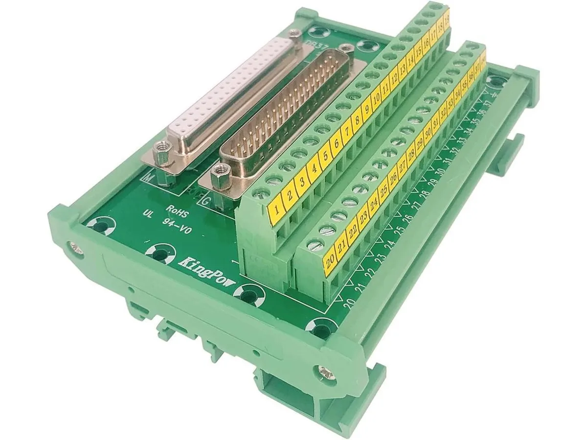 BONAEVER BONAEVER DB37 Male/Female D-SUB Din Rail Mount Interface Module — product photo