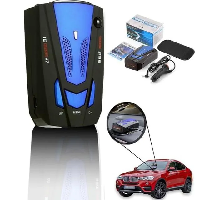 ALSEYE ALSEYE KF Premium Blue Car Radar 16 Band V7 GPS Speed Safe Detector 2 in 1 accessory — product photo