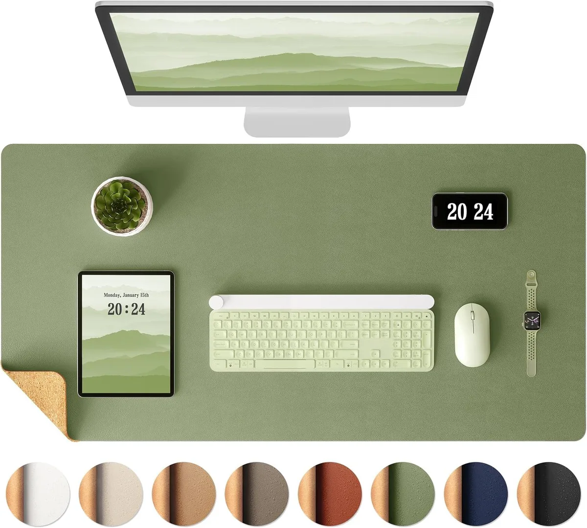 BAOFENG BAOFENG Dual-Sided Desk Mat Olive Green 25.6x13.7 — product photo