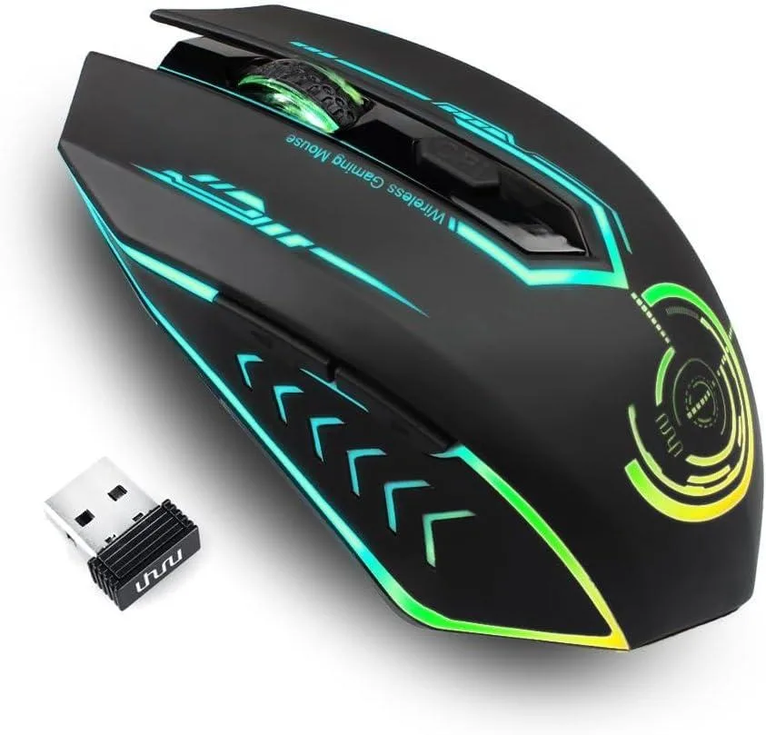 BFKK BFKK Wireless Gaming Mouse 2.4GHz 10000 DPI 6 Buttons 7 LED Black — product photo