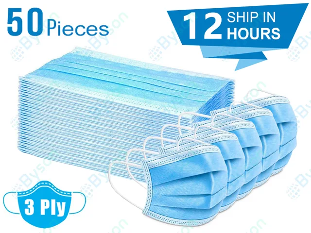 Ackmioxy Ackmioxy 3-Layer Disposable Face Masks 50 Pcs — product photo