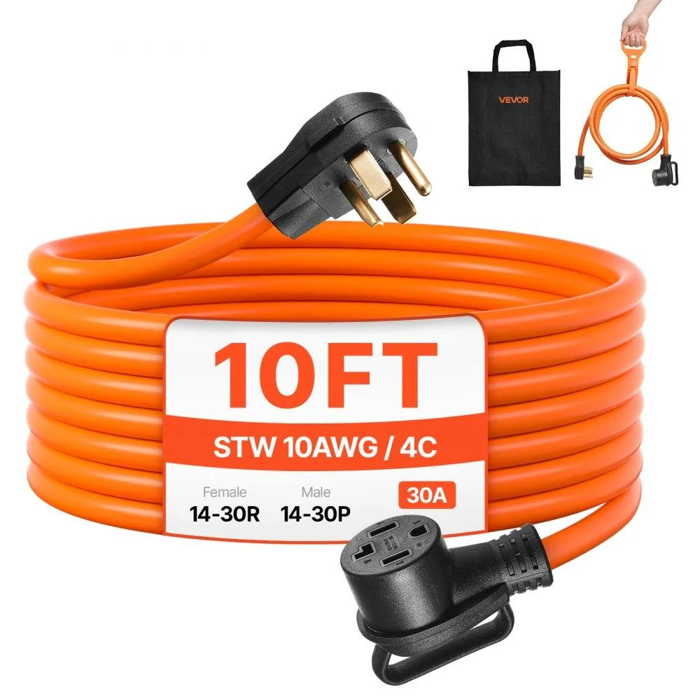 VEVOR VEVOR 10 ft 14-30P to 14-30R Dryer Extension Cord 30A 125V/250V 10AWG — product photo