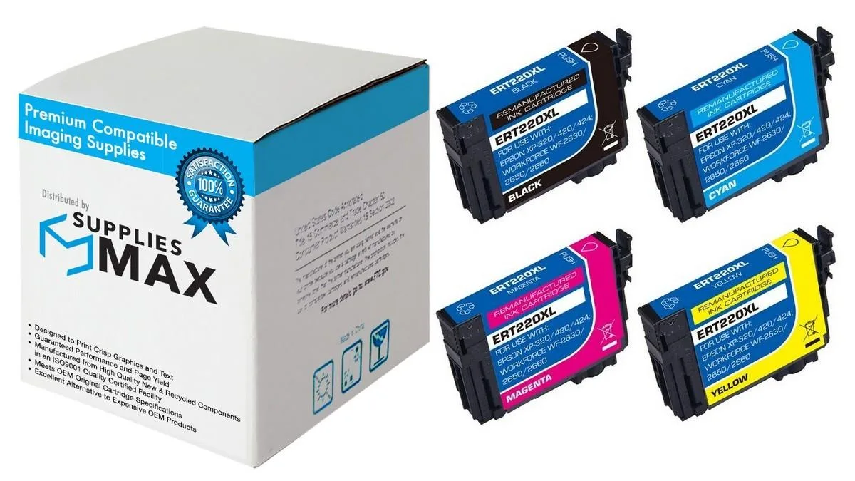 SuppliesMax SuppliesMax Epson T220XL120-BCS High Yield Inkjet Combo Pack — product photo