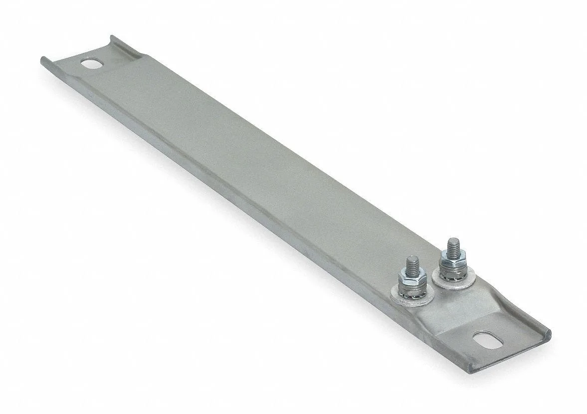 Stainless steel strip heater, thirty and a half inches long, surface mount with parallel terminals