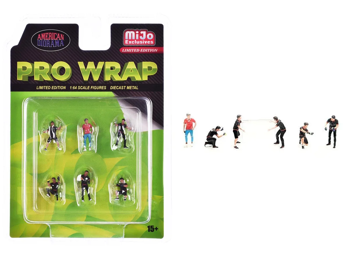 American Diorama American Diorama "Pro Wrap" 6-Figure Diecast Set 1/64 Scale Limited Edition — product photo