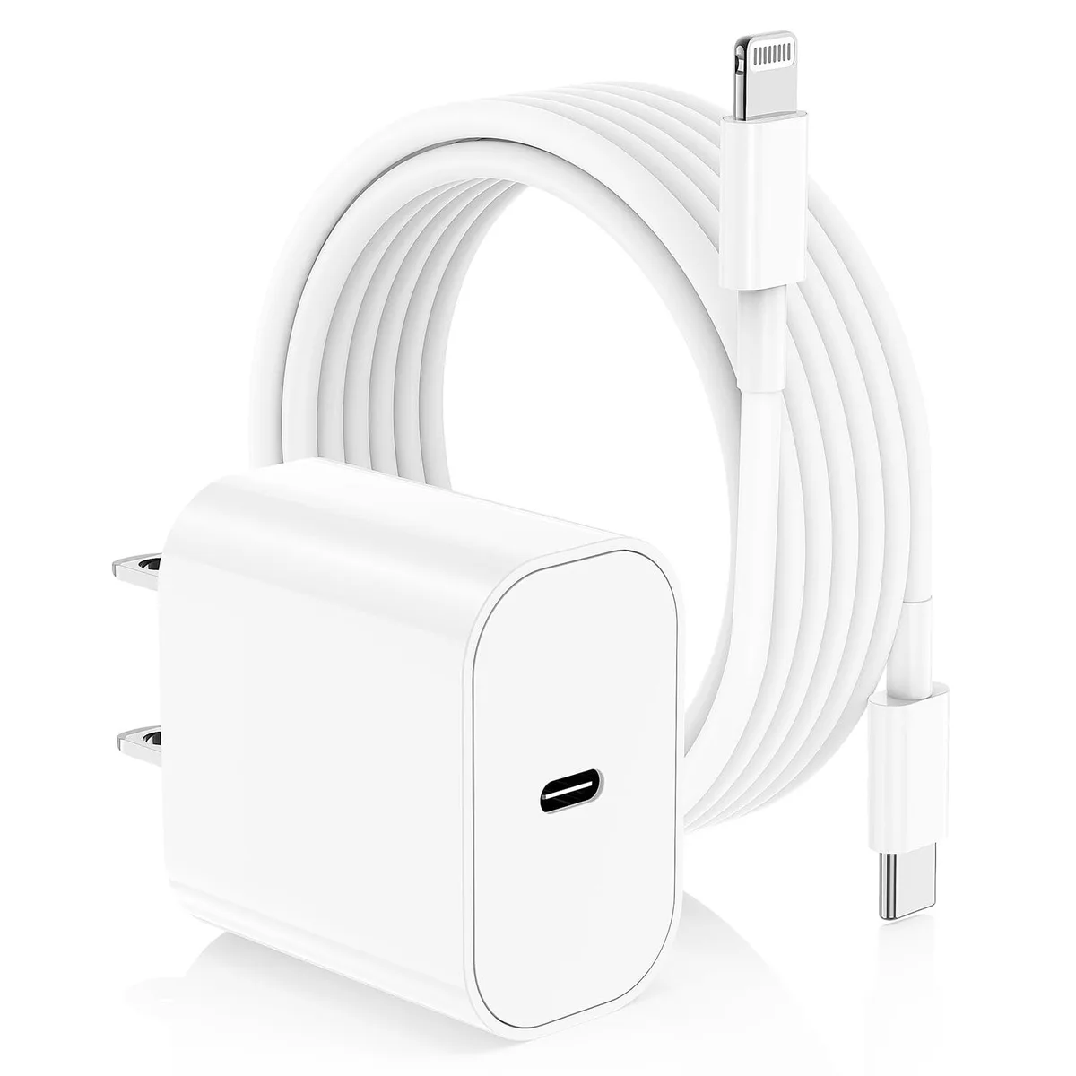  CA-43T 20W USB-C charger with 10ft Lightning cable, white — product photo