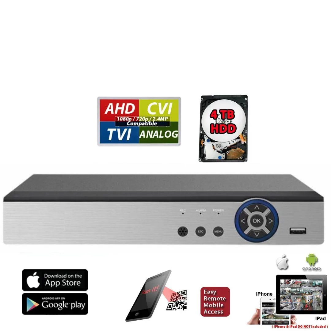 Evertech USA Evertech USA 8 Channel H.265 DVR 4TB Hard Drive Video Recorder — product photo
