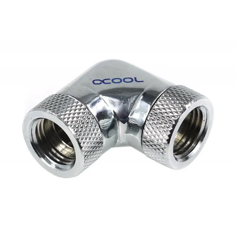 Alphacool Alphacool G1/4 Revolvable Female-Female L-Connector 90° Chrome 17038 — product photo