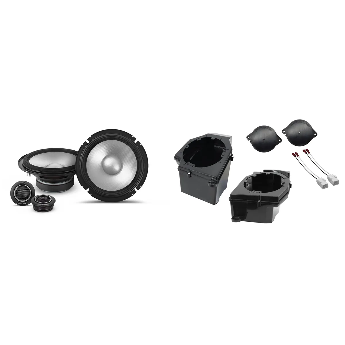 Alpine Alpine S2-S65C 6.5" Component Speaker Bundle with Jeep JL/JT Pods — product photo
