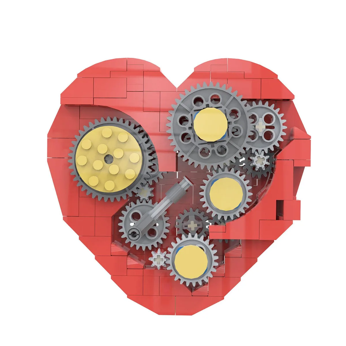 ZITIANYOUBUILD ZITIANYOUBUILD Clockwork Heart Sculpture 182 Pieces Building Set — product photo