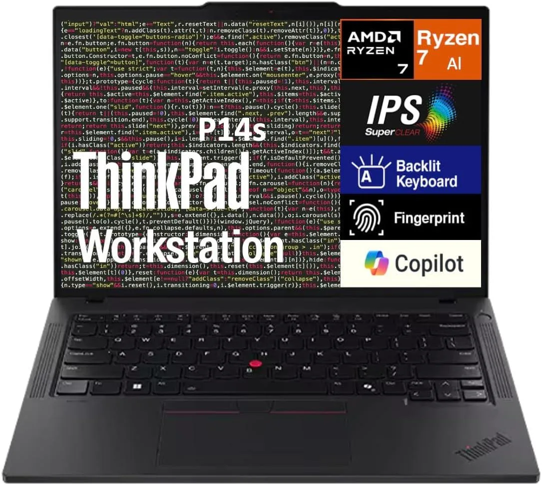 Lenovo Lenovo ThinkPad P14s laptop, AMD Ryzen AI 7 350, 32GB, 2TB, 14.0" WUXGA — product photo