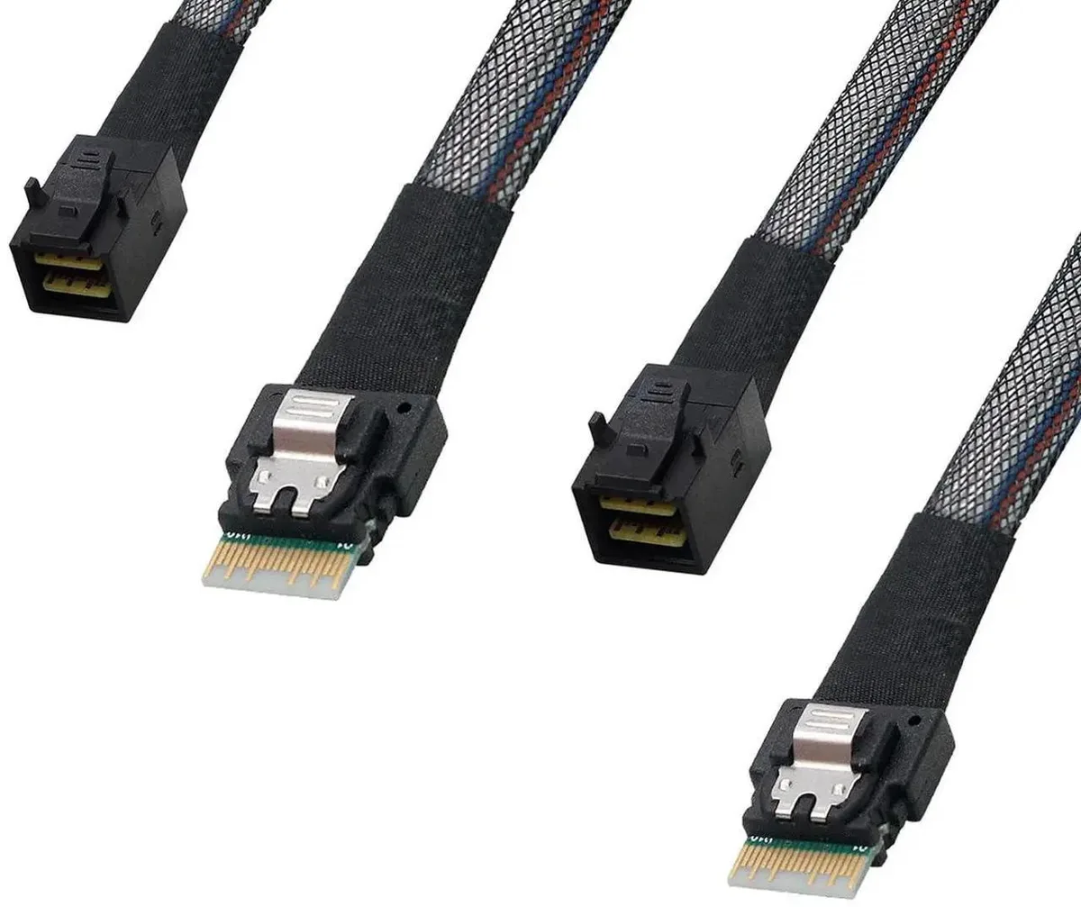 SMUGDESK SMUGDESK SFF8654 38Pin to SFF8643 36Pin SAS cable 1.5 FT 2PCS — product photo