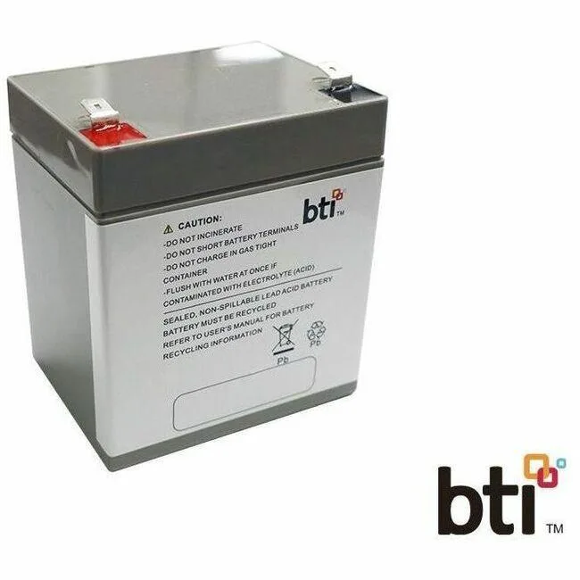 Rectangular black sealed lead-acid battery with two T2/F2 terminals on top