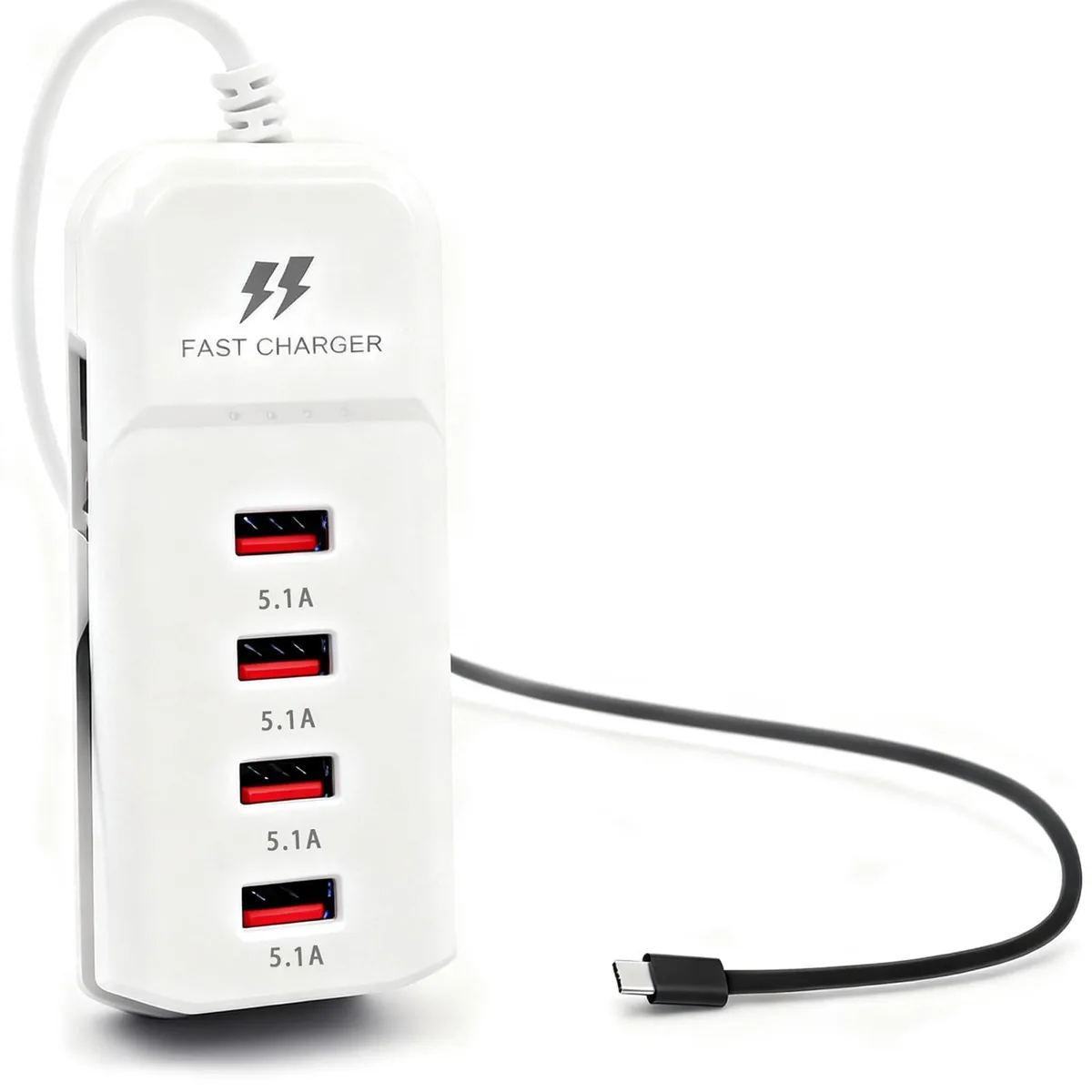 COMeap 66W 4-Port USB Charging Hub White — product photo