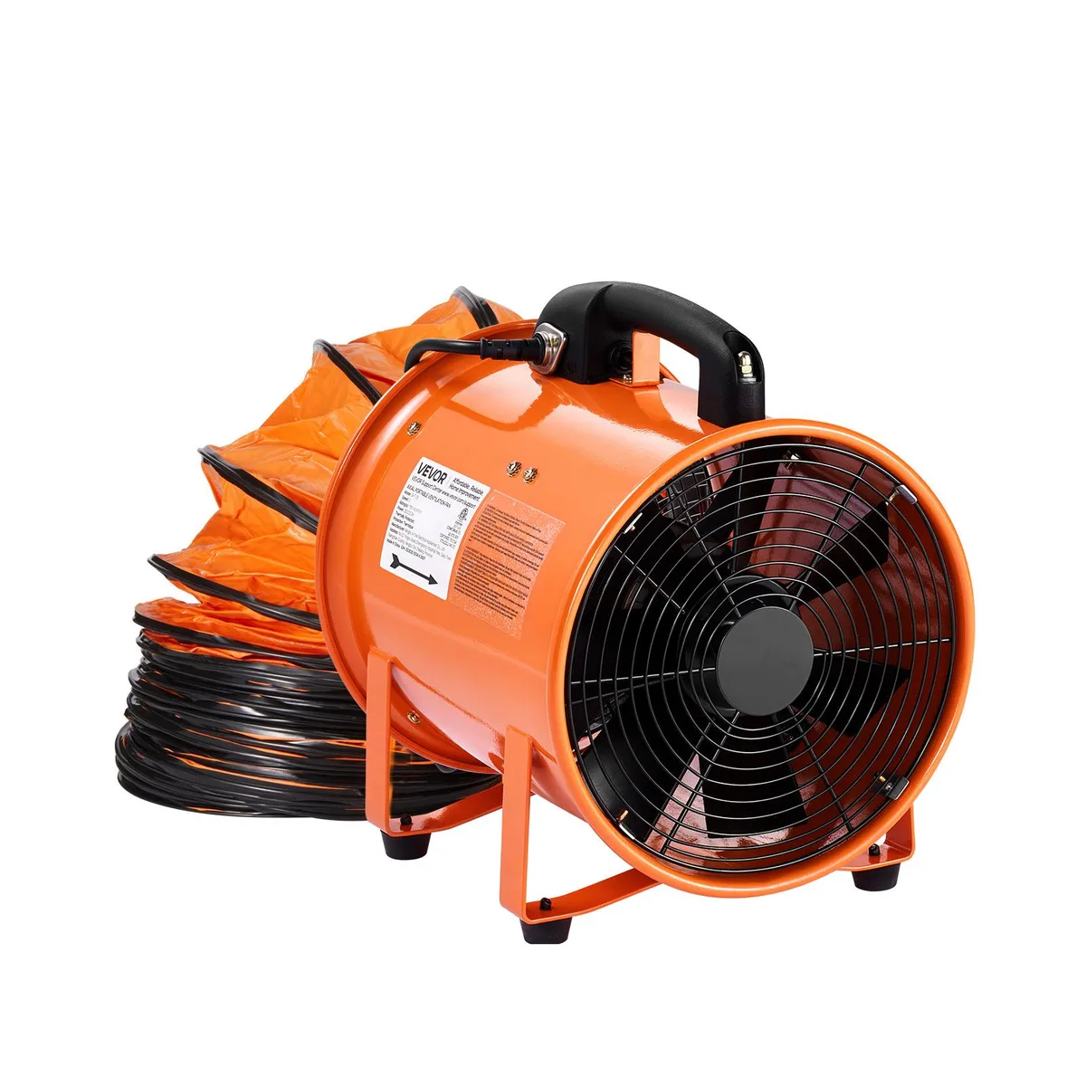 VEVOR VEVOR SHT-25 10 inch Portable Ventilator Yellow 33ft Duct — product photo