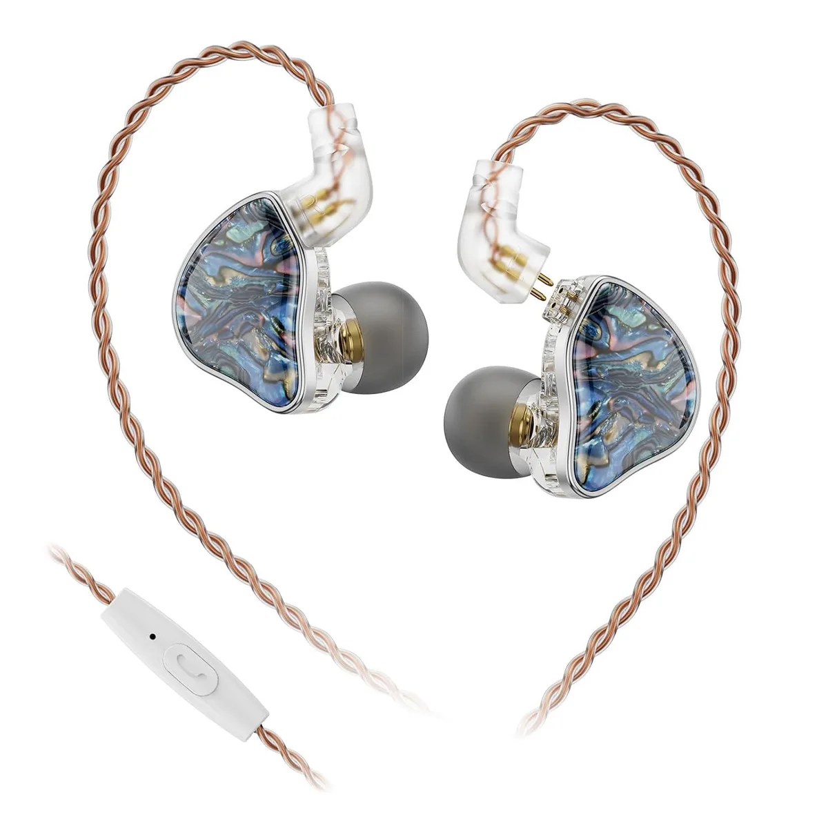 LORDWORLD LORDWORLD DB2 Blue with Mic 1DD+1BA Hybrid Wired IEM 3.5mm 0.78 2Pin — product photo