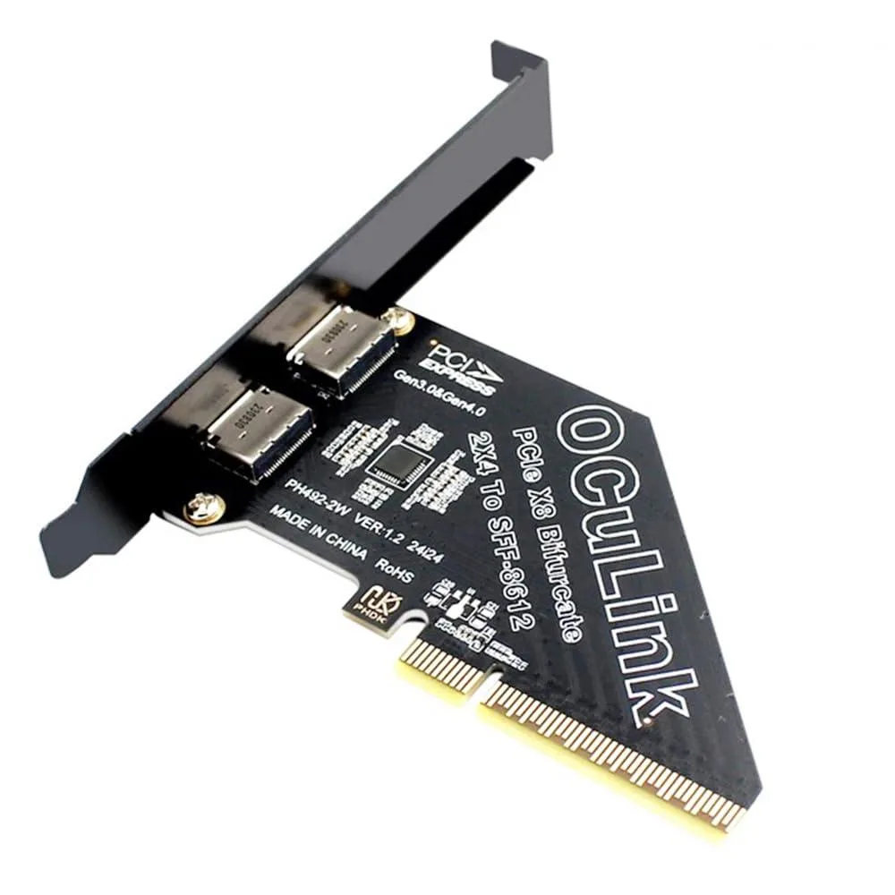 LORDWORLD LORDWORLD PCIe 4.0 x8 to Dual OCuLink SFF-8612 Adapter — product photo