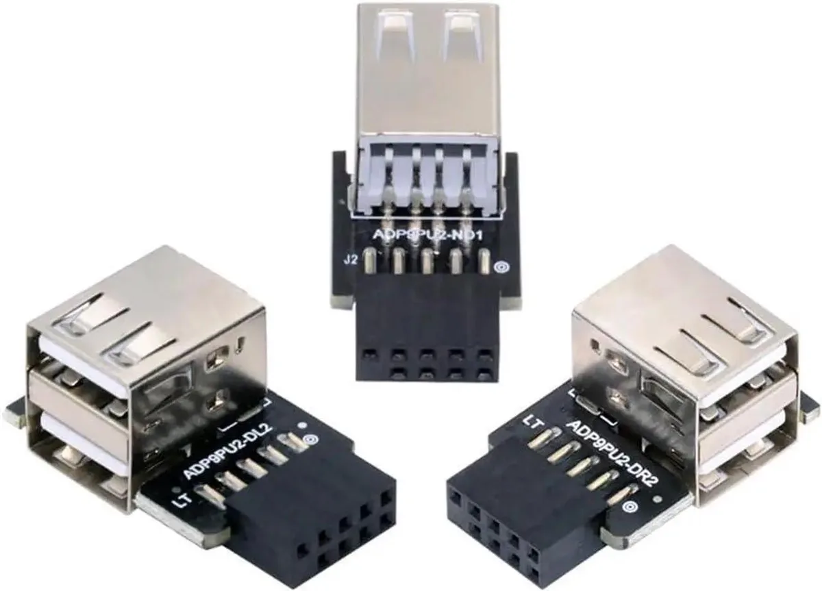 SMUGDESK SMUGDESK 3 Pack 90 Degree 9Pin/10Pin USB2.0 Header Splitter — product photo