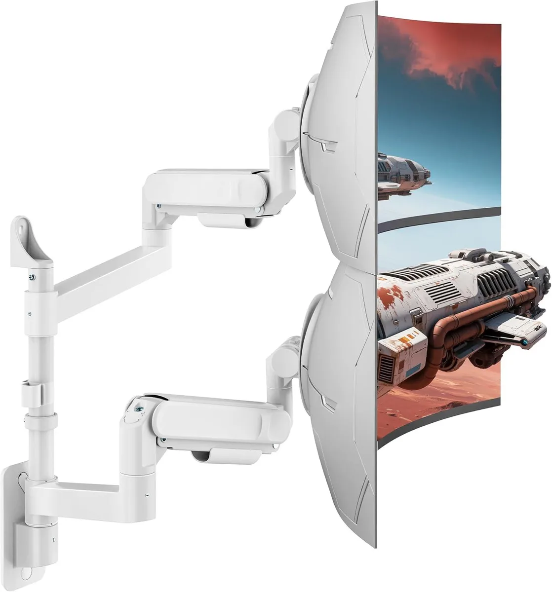 BFKK BFKK Dual Monitor Wall Mount 24-57 Inch 60 lbs White — product photo