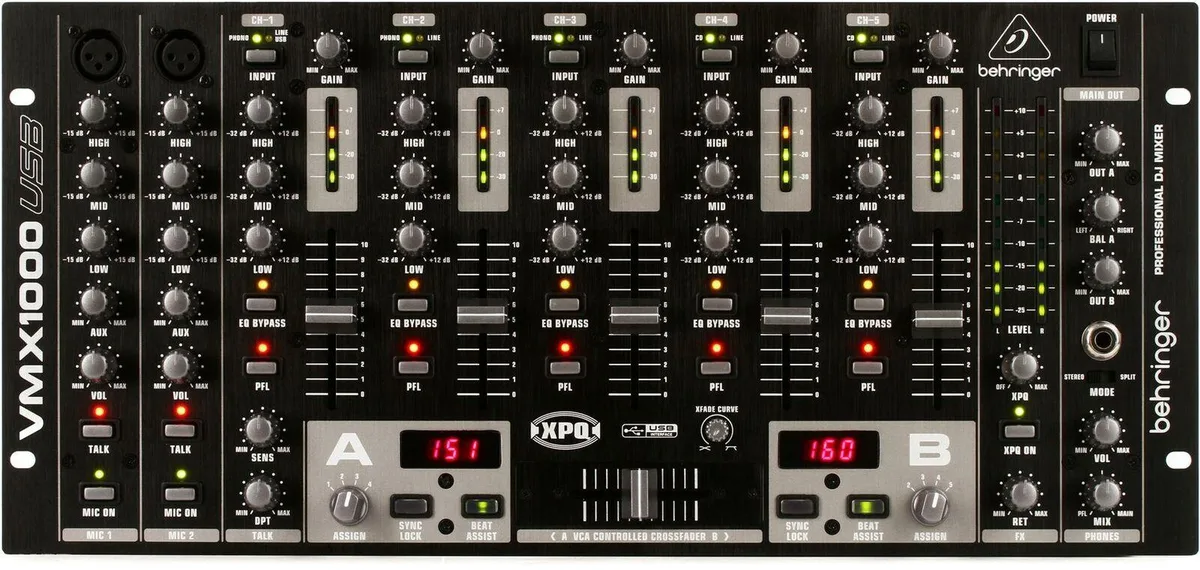 Behringer Behringer VMX1000USB 5-channel DJ mixer — product photo