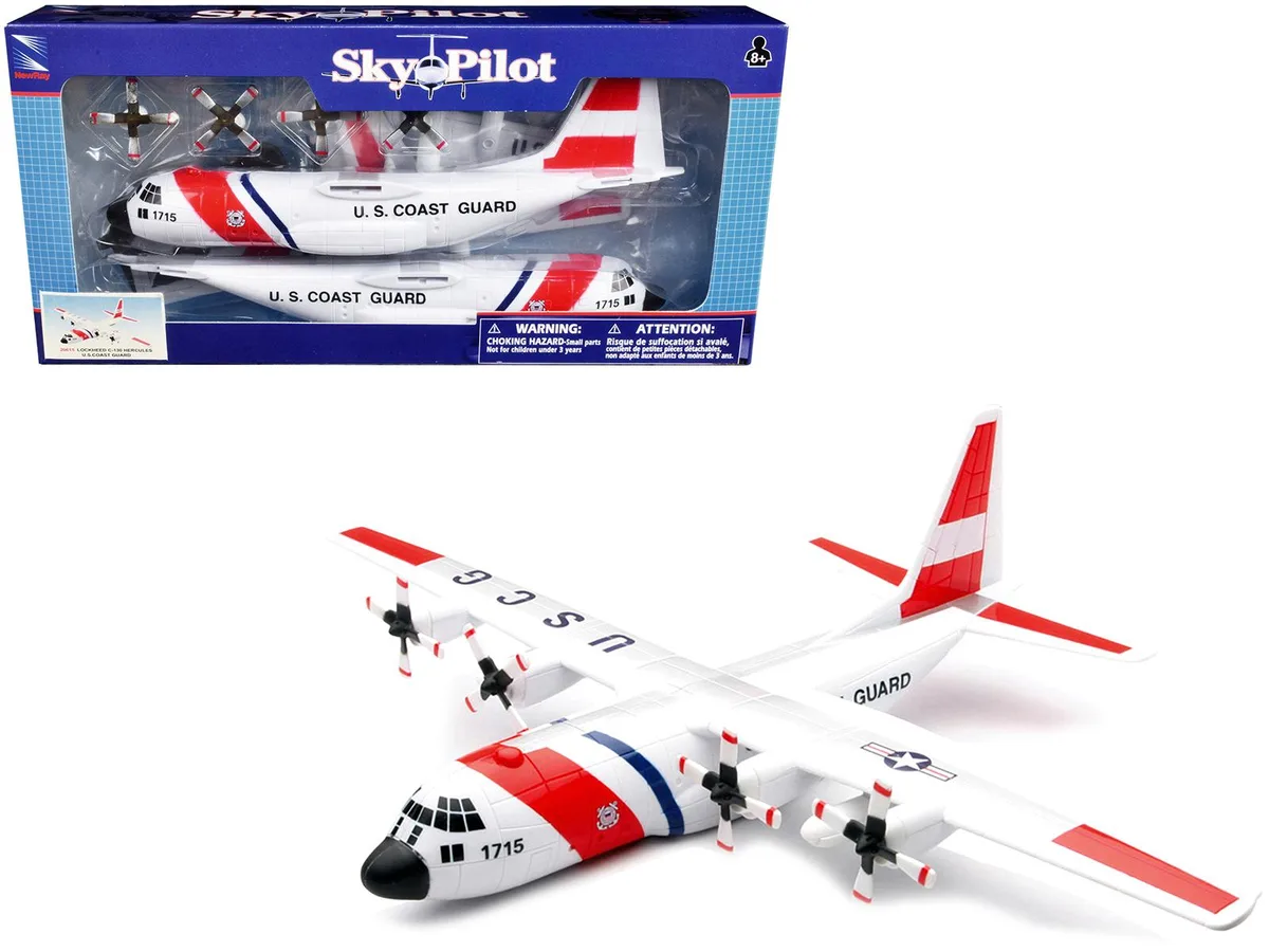 New Ray Toys New Ray Toys Lockheed C-130 Hercules US Coast Guard Snap Together Model Kit 10 Parts 9.25 Inches — product photo
