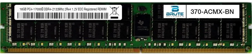 Brute Networks Brute Networks 370-ACMX Dell Compatible 16GB DDR4-2133 ECC Registered RDIMM 2Rx4 CL15 1.20V — product photo