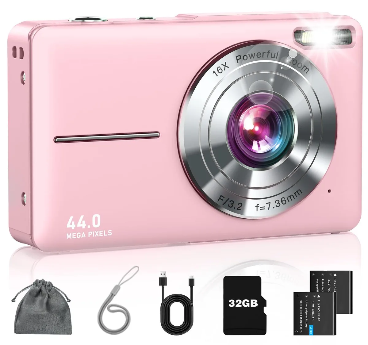 Leica DC403 44MP 16X Zoom Pink Point & Shoot Camera — product photo