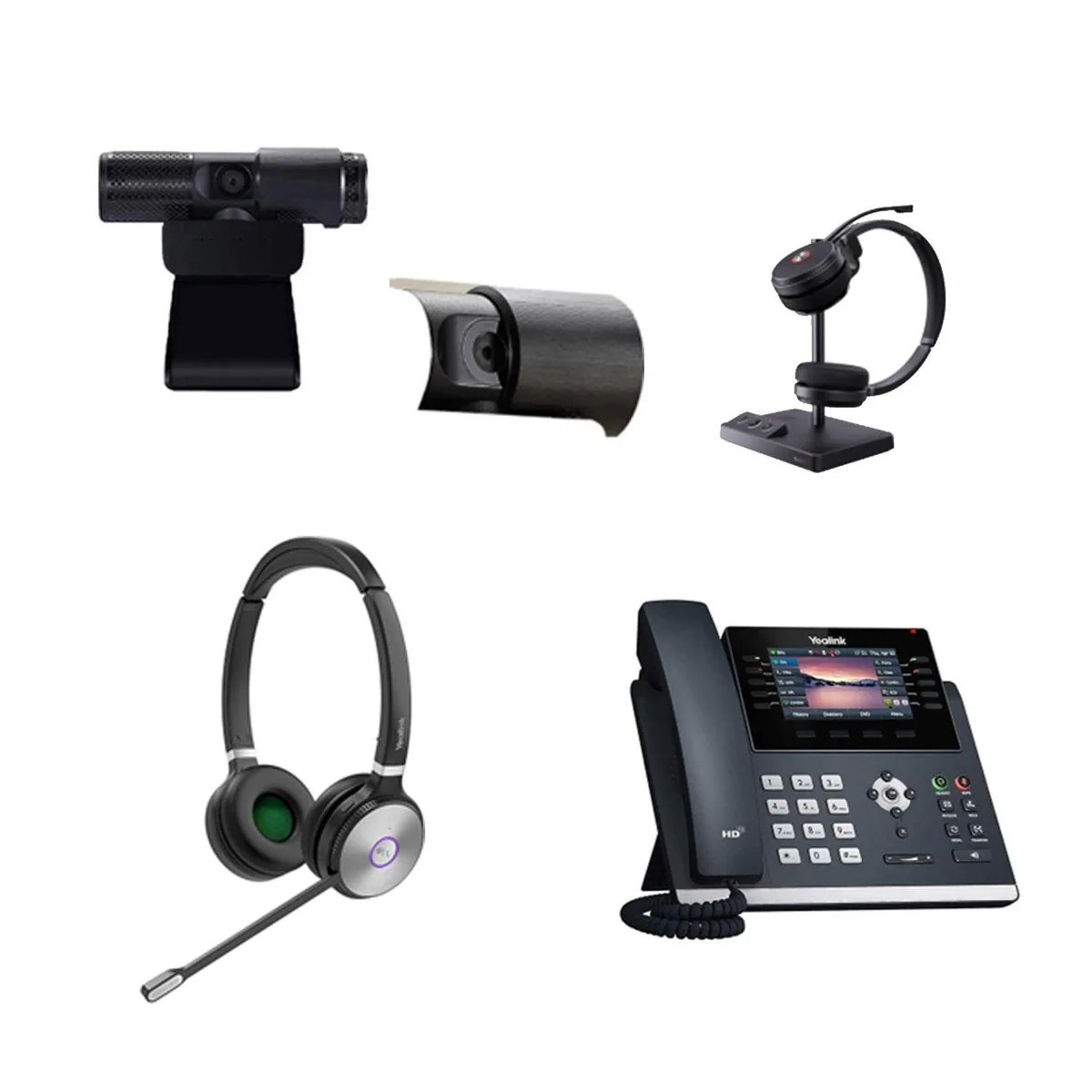Yealink Network Technology Co., Ltd Yealink SIP-T46U Phone Bundle with WH62 Bluetooth Headset and Cam 313 Webcam — product photo